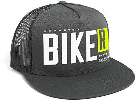 DEPARTED Herren Mesh Trucker Hat mit Print/Aufdruck - Snapback Cap - No. 54, dunkelgrau