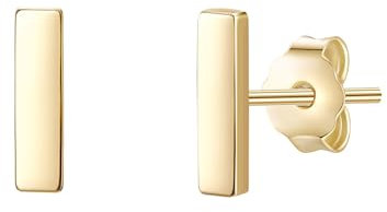 Glanzstücke München Damen-Ohrstecker Stäbchen Sterling Silber gelbvergoldet - Ohr-Schmuck Stab Ohrringe gelb-gold