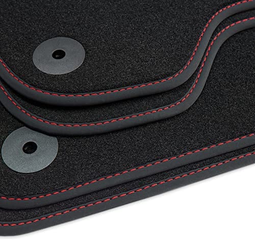 tuning-art 75s Fußmatten Exclusive passend für Audi A5 8T Sportback 2009-2016, Naht:Rot