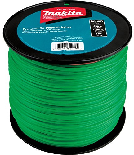 Makita, Green, T-03377 Round Trimmer Line, 0.080, 1,200’, 3 lbs