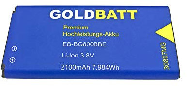 Ersatz Akku kompatibel für Samsung Galaxy S5 Mini (G800) EB-BG800BBE Dx SM-G800F EB-BG8000 Smartphone S 5 Dx SMG800F SMG800H SMG800R4 SMG800Y