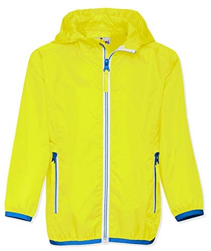 Playshoes Giacca Antipioggia Pieghevole, Unisex - Bambini e ragazzi, Giallo Neon, 86