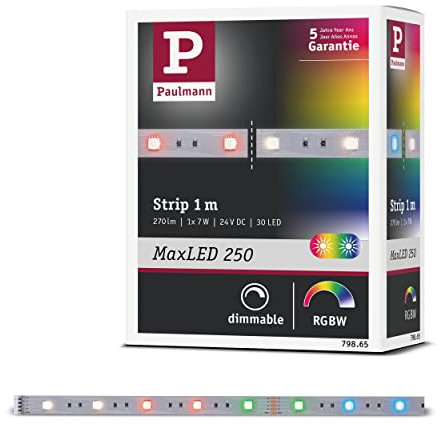 Paulmann MaxLED 250 RGBW Strip, unbeschichtet, 1m, IP20, 7W, Farbwechselfunktion