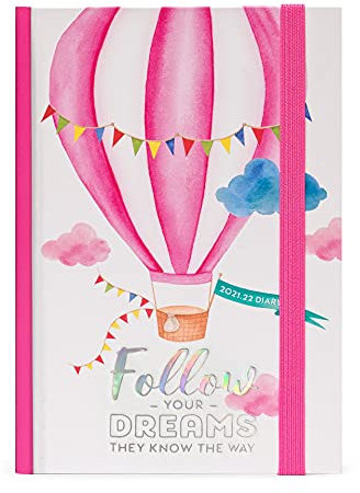 Legami Tageskalender, 16 Monate – Medium, 12 x 18 cm, mehrfarbig (Air Balloon)