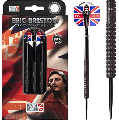 Legend Darts Eric Bristow Crafty Cockney 90% Black Knurled 23 Gramm