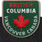 Klettpatch - Kanada British Columbia Klett-Patch 60 x 61 mm gestickt/Klett Patch Patches Abzeichen Applikation auf Kleidung Rucksack/Ahorn Flagge Reise Vancouver/Club of Heroes (Grün)