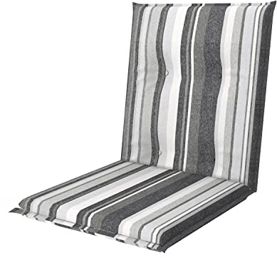 Doppler / Niederlehner Living/Gartenstuhlauflage/Niederlehner/Grau Gestreift/ca. 100 x 48 x 6 cm