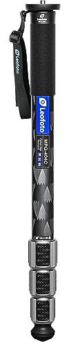 Leofoto MPQ 40mm Monopod, Premium Carbon Fiber, Water-Resistant, Convertible Mounting Stud, Wrist Strap (MPQ-404C)