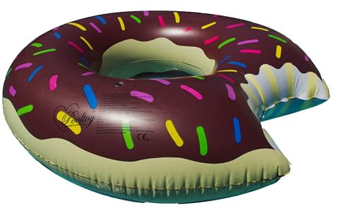 Aufblasbarer XL Schwimmreifen im Schoko Donut Style ~110 cm