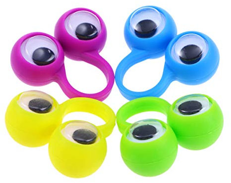 Alipis Augen Finger Groß Erwachsene Auge Fingerpuppen Ringauge Monsterfinger Augenpuppe Fingerspielzeug Pädagogisches Intelligentes Fingerspielzeug (Zufällige) Finger Augen Kinder Blau Gross