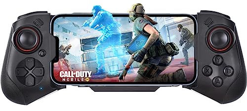 Joso Contrôleur de Jeu pour iPhone, Android, PC, Jeu Direct sans Fil contrôleur de Soutien Cloud, MFi Gamepad Bluetooth Mobile pour Genshin Impact, Call of Duty (COD), Asphalte 9/8 Noir