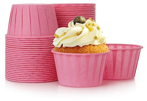 Volein Papier Muffinförmchen 50 Stück Cupcake Formen für Geburtstag/Party/Hochzeit(Rosa)