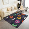 Loussiesd Schallplatte Wohnzimmer Teppiche Vintage Disc Drucken Dekor Teppich, für Balkon Terrasse CD Musikmuster Indoor Bodenmatte Gitarreninstrumente Popstar Party Wohnzimmerteppich 100x150cm