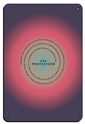 Angel Numbers 444 Kunstposter (25) Blechschild Vintage Metall Pub Club Cafe Bar Home Wandkunst Dekoration Poster Retro 20 x 30 cm