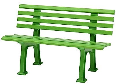 PROREGAL Gartenbank Antigua | 2-Sitzer | Apfelgrün | HxBxT 74x120x54cm | Witterungs- & UV-beständiger Kunststoff | Parkbank Sitzbank Außenbereich Garten Balkon Terrasse