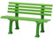 PROREGAL Gartenbank Antigua | 2-Sitzer | Apfelgrün | HxBxT 74x120x54cm | Witterungs- & UV-beständiger Kunststoff | Parkbank Sitzbank Außenbereich Garten Balkon Terrasse