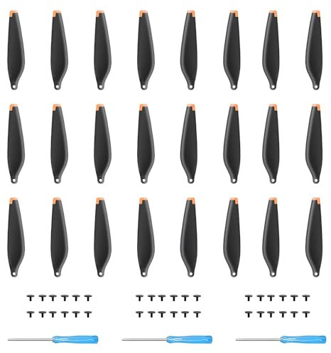 Tosiicop 24Pcs Mini 3 Propeller Ersatzpropeller Blätter Geräuscharm Flügel Luftschrauben für DJI Mini 3 Drohnenzubehör Exklusive Schrauben & Schraubendreher