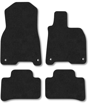 Mercedes EQE (2022+) Carpet Car Mats | Black Edge Trim Tailored Fit Floor Mats Full Coverage Protection Accessories Easy Clean Anti Slip Made in the UK