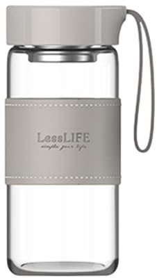 Baoblaze Water Bottles Tea Bottle 16oz Drinking Bottle with Tea Infuser with Holster for Sports Backpacking Fitness Party Gift, Gray