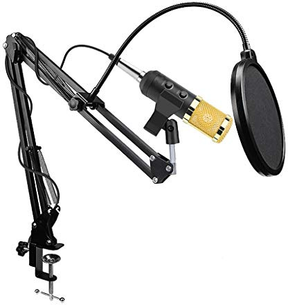 BONOOL USB Capacitive Microphone Vocal Recording Wired Mic for Live Kits Professional USB Radio Desktop for PC Computer
