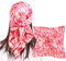 MEANBEAUTY Pañuelo Cuadrado de Satén Para Mujer 70 x 70 cm Pañuelos de Seda Multifunción Bandana -Blumen 7
