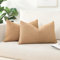 Artscope 2er Set Boucle-Kissenbezügen Wurfkissenbezug Moderne Dekokissen Kissenhülle Set Kissen Fall für Sofa Auto Schlafzimmer Zuhause Dekor 40x60cm, Braun