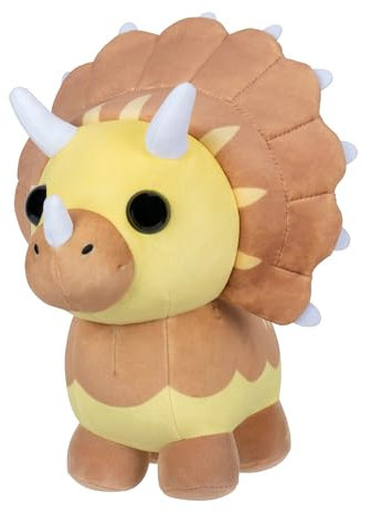 Adopt Me! AME0101-20 cm Plüsch - Triceratops, offizielles Plüsch mit Spielcode