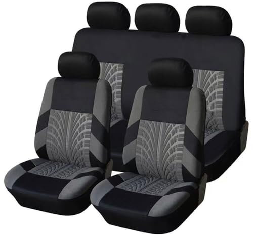 OPSOL Auto Autositzbezüge Set für Jeep Grand Cherokee WH 2007 2008 2009 2010,rutschfest 5-Sitzer Sitzbezüge-Set Dauerhafter Auto Sitzauflagen Set,A/Gray