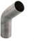 Vielseitiges Auspuffrohr Edelstahl mit 45°-Bogen poliert 19–51 mm Auspuffbogen Rohrbogen (51 mm)