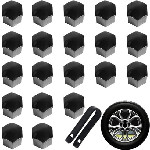 KARELLS Radschraubenkappen, Radbolzen Kappen, 20 Stück Radmuttern Schrauben Dekorabdeckungen, 21mm Radmuttern Abdeckungen für Räder, Auto Schrauben Kappe, Auto Radschrauben Kappen