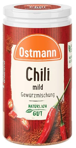 Ostmann Gewürze - Chili mild Gewürzmischung | Milde Schärfe und pikantes Aroma für Dips, Fleisch und Gemüsepfannen | 35 g in der Streudose