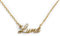 Hairyworm Personalised Necklace with Name and Faux Leather Gift Pouch, Custom 18K Gold Plated Necklace, Sterling Silver Plated, Rose Gold Plated Pendant with Chain 14, 16, 18, 20, 22 inch, Font 2