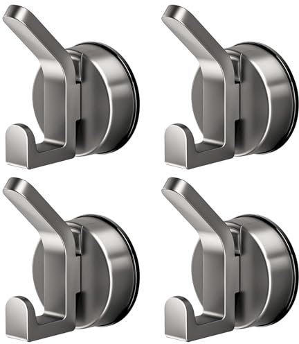 4 Pezzi Ganci a Ventosa Senza Foratura Ganci Ventosa Portasciugamani,Gancio Ventosa a Parete Forteappendi asciugamani bagno per Cucina, Bagno