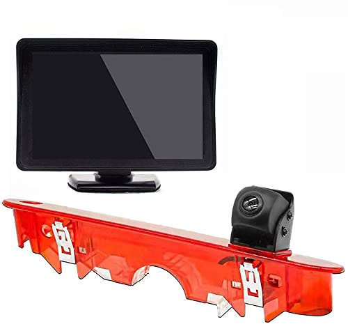 4.3 Zoll TFT LCD Monitor+im 3. Bremslicht Bremsleuchte Auto Dach Rückfahrkamera Rückfahrsystem für Renault Kangoo II 2007-2021/Mercedes- Benz Citan Tourer W415 Micro Camper 2012-2021