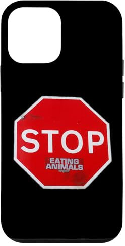 Hülle für iPhone 12 mini Stop Eating Animals vegetarisch vegan Straßenschild