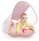 Lorrtta Bouée Bébé avec Auvent Amovible UPF 50+, Flotteur Ajustable pour Bébé, Bouée Piscine Gonflable avec Siège de Sécurité, Protection Solaire, Imperméable, Non Toxique, 3-36 Mois