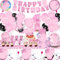 Dekewe 109 PCS Geburtstag Party Dekoration, 1 Jahr Birthday Luftballons, Geburtstag Tischdeko, Partygeschirr für Kinder Geburtstag Party Dekoration
