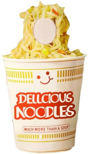 Vobumix Instant Noodles Costume Bowl Noodle Costume Fast Food Costume Cosplay Party Suit for Adult Men Women Dress Up