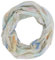 styleBREAKER Damen Loop Schal mit Brushstroke Herz Muster | luftiger Schlauchschal | weiches Halstuch für Frühling und Sommer aus Viskose 79 x 49 cm, Farbe:Beige-Mint