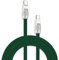 chubbycable Chubby 2.0 Fast Charging Cable Durable Soft Silicone USB C Cable 240W Extra Thick Phone Charger Cord Data Transfer Cord, Dark Green, Type-C to Type-C, 3.3 FT