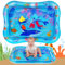 AYESY Tappeto Acqua per Neonati, 66x50cm Tappetino Gonfiabile per Pancia Tappetino per Giochi d'Acqua per Bambini 3 6 9 Mesi,Giocattolo Sensoriale per Neonati,Portatile