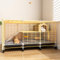CYQQRDZSW Cage a Lapins a 2 Niveaux, Clapier d'intérieur avec Roues Universelles 360° – Cage a Lapins avec Plateaux Coulissants pour Lapins et Furets
