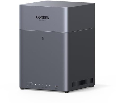 UGREEN NASync DH4300 Plus, NAS Desktop a 4 Bay, Porta LAN 2,5 GbE, SoC RK3588C, 8 GB di RAM, Connessione NFC One-Touch, Album Familiare/Bambino AI, Cloud Personale per Casa/Ufficio (Senza Dischi)