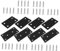 Zerodeko 1 Juego Pieza de conexión de acero inoxidable Soportes hardware esquina Arreglar sujetar tira de metal con agujeros placa metálica soporte de metal planchar Black