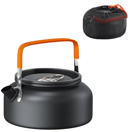 FUNYKICH Ultralight Camping Kettle Cookware Set, Small Camping Kettle Portable for Backpacking Hiking Trekking Picnic Fishing Mountaineering