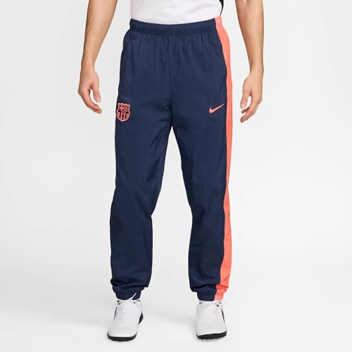 NIKE Fc Barcelona Dritte Total 90 Fußball-Trainingshose Aus Webstoff Für Herren, Midnight Navy/Bright Mango/Bright Mango, HQ9758-410, L