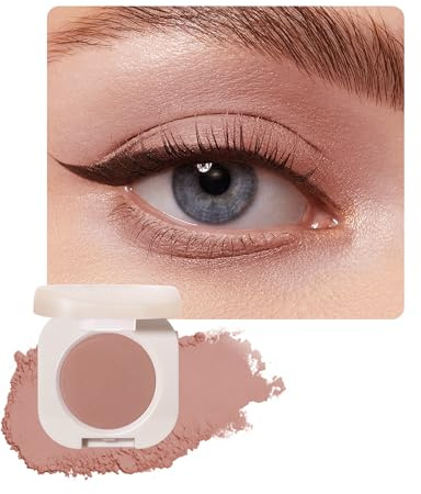 Smoke Rose Single Eyeshadow Palette, Matte Cream Eye Shadow for Older Skin | Lightweight Blendable Powder Eye Shadow Palette, High Pigment Waterproof Long-Lasting Thanksgiving Christmas Makeup for Women