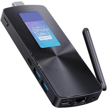 P0Z9J7F Fanless Mini PC Stick PCG02, N100 Compute with Windows 11 Pro, 8GB 128GB Micro Desktop Computer, Full Functional USB-C, Gigabit Ethernet BT5.1 on Business Office Industrial IoT Home