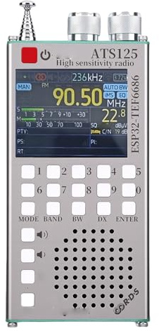 Bewinner High Sensitivity FM Radio with TEF6686 Automotive Chip, Bluetooth 5.0 Transceiver, 2.4inch LCD Touchscreen,Numeric Keypad, 2500mAh Battery, Extended Antenna