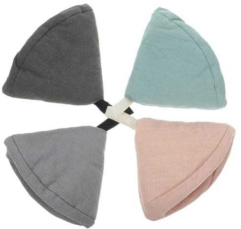 STOBAZA Coperture per Manici Pentole Stile Giapponese 4 Pezzi, Presine Triangolari Riutilizzabili per Proteggere le Mani da Pentole e Coperchi Caldi, per Forno a Microonde Colore Casuale